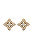 GEORGINI MIDNIGHT VELVET FAIRWATER PETITE EARRINGS GOLD