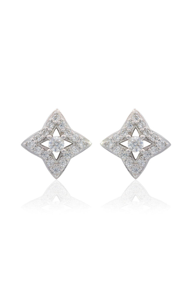 GEORGINI MIDNIGHT VELVET FAIRWATER PETITE EARRINGS SILVER