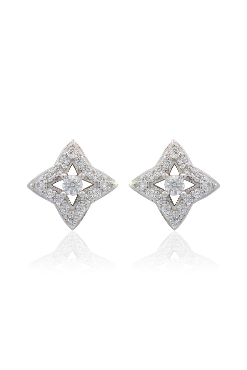 GEORGINI MIDNIGHT VELVET FAIRWATER PETITE EARRINGS SILVER