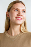 ADAGIO TOUCH OF SPARKLE DANGLE DROP PEARL EARRINGS SILVER