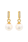 ADAGIO EFFORTLESS GLOW BAR DANGLE PEARL EARRINGS GOLD