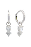 GEORGINI MIDNIGHT VELVET ASTERIA HOOP EARRINGS SILVER