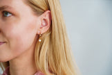 GEORGINI WISTERIA CREATED OPAL DANGLE HOOP EARRINGS GOLD