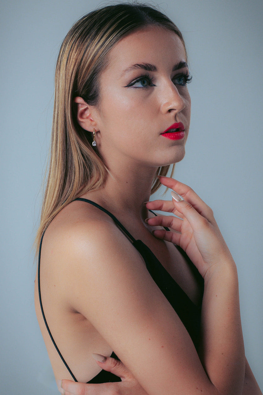 PIA GOLD HOOP EARRING