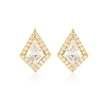 ROCK STAR SHIELD GOLD EARRINGS