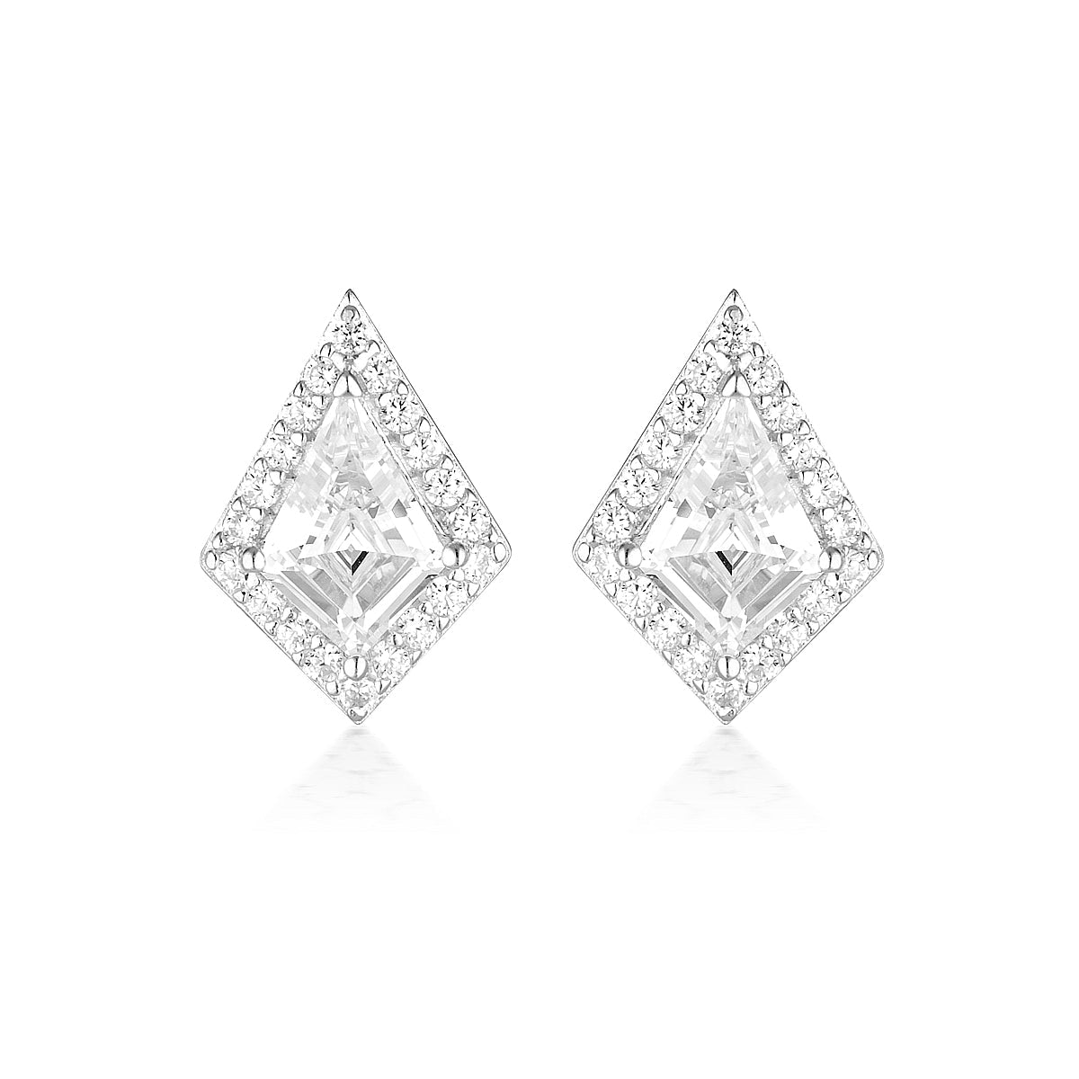 ROCK STAR SHIELD SILVER EARRINGS
