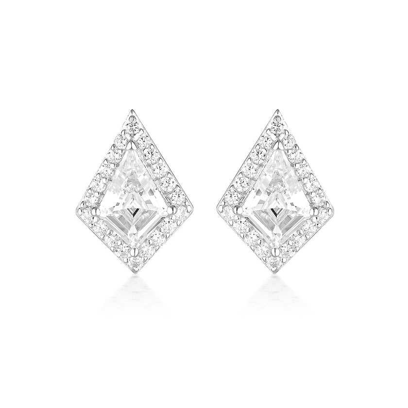 ROCK STAR SHIELD SILVER EARRINGS