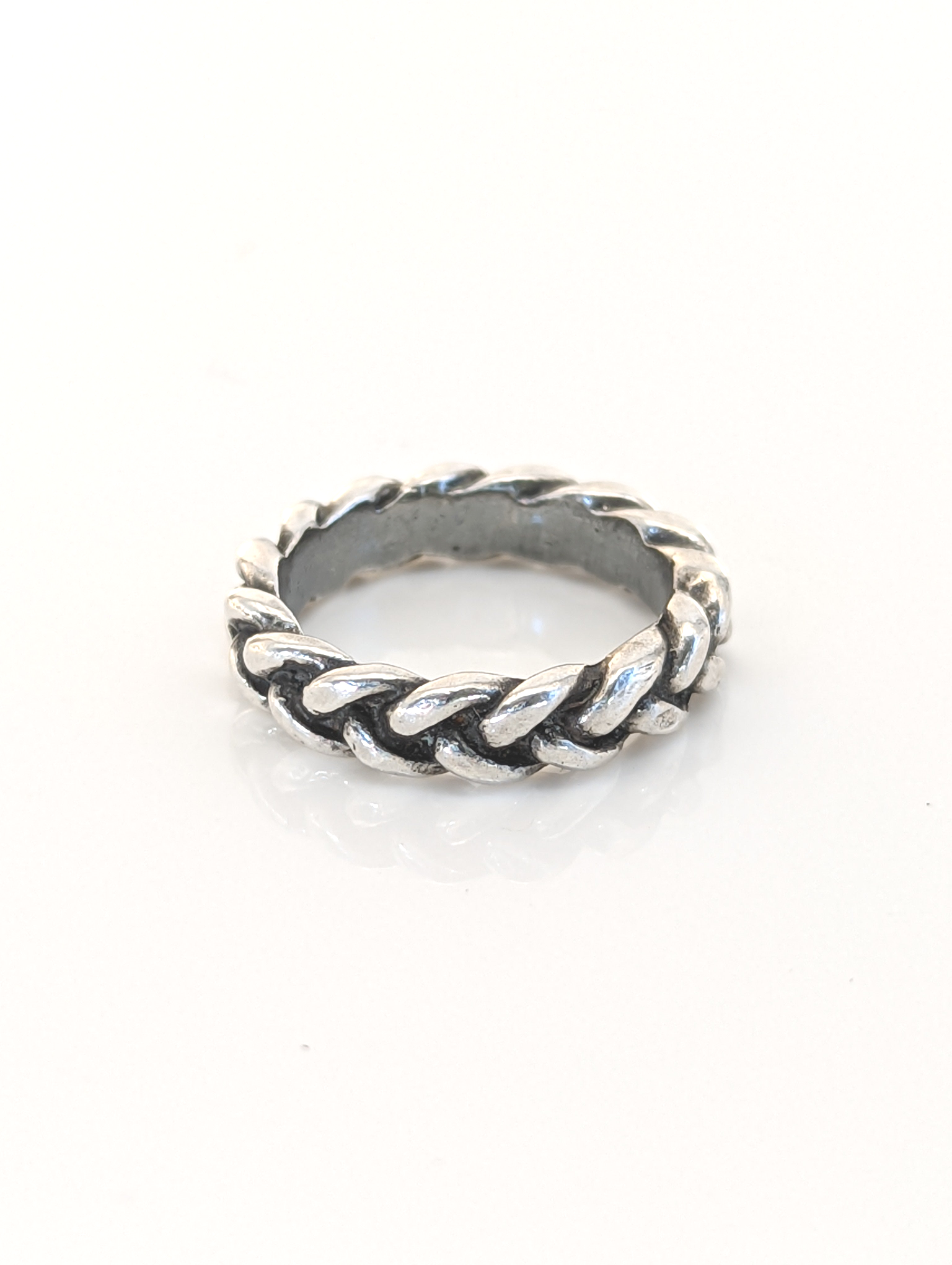Silver Steed Plaited Ring 2