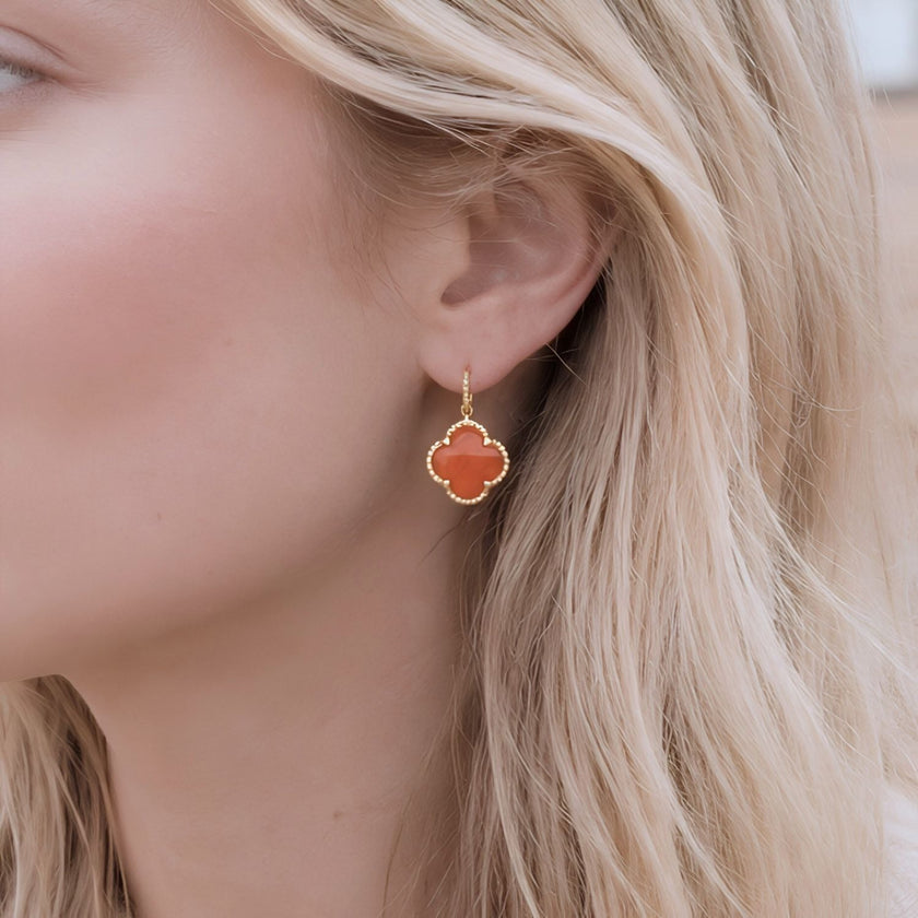 Tyche Gemstone Earrings Carnelian