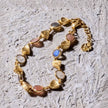 Gold Sara Mixed Gemstone Bracelet: Peach Moonstone, Labradorite & Moonstone