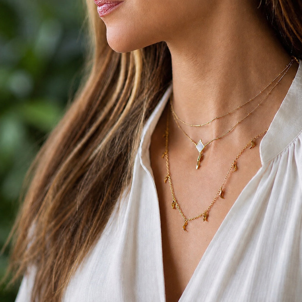 Multi-Talon Necklace, Gold Vermeil