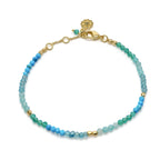 Milos Mixed Gemstone Beaded Bracelet Amazonite, Copper Turquoise & Green Jade