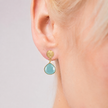 Eos Drop Gemstone Earrings: Labradorite