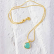 Eos Drop Gemstone Necklace: Aqua Chalcedony