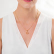Eos Drop Gemstone Necklace: Peach Moonstone