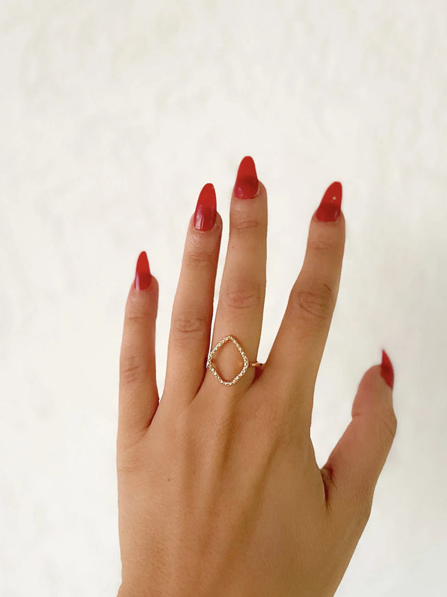 Jamie Luxe 18 Karat vergoldeter hohler Juwelenring