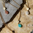 Classic Athena Kate Gemstone Necklace Aqua Paraiba Onyx