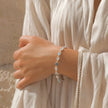 Silver Sara Mixed Gemstone Nugget Bracelet Pariba Onyx, Labradorite & Moonstone