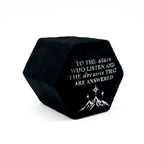 Black Hexagon 'To the stars who listen and the dreams that are answered' Ring Box