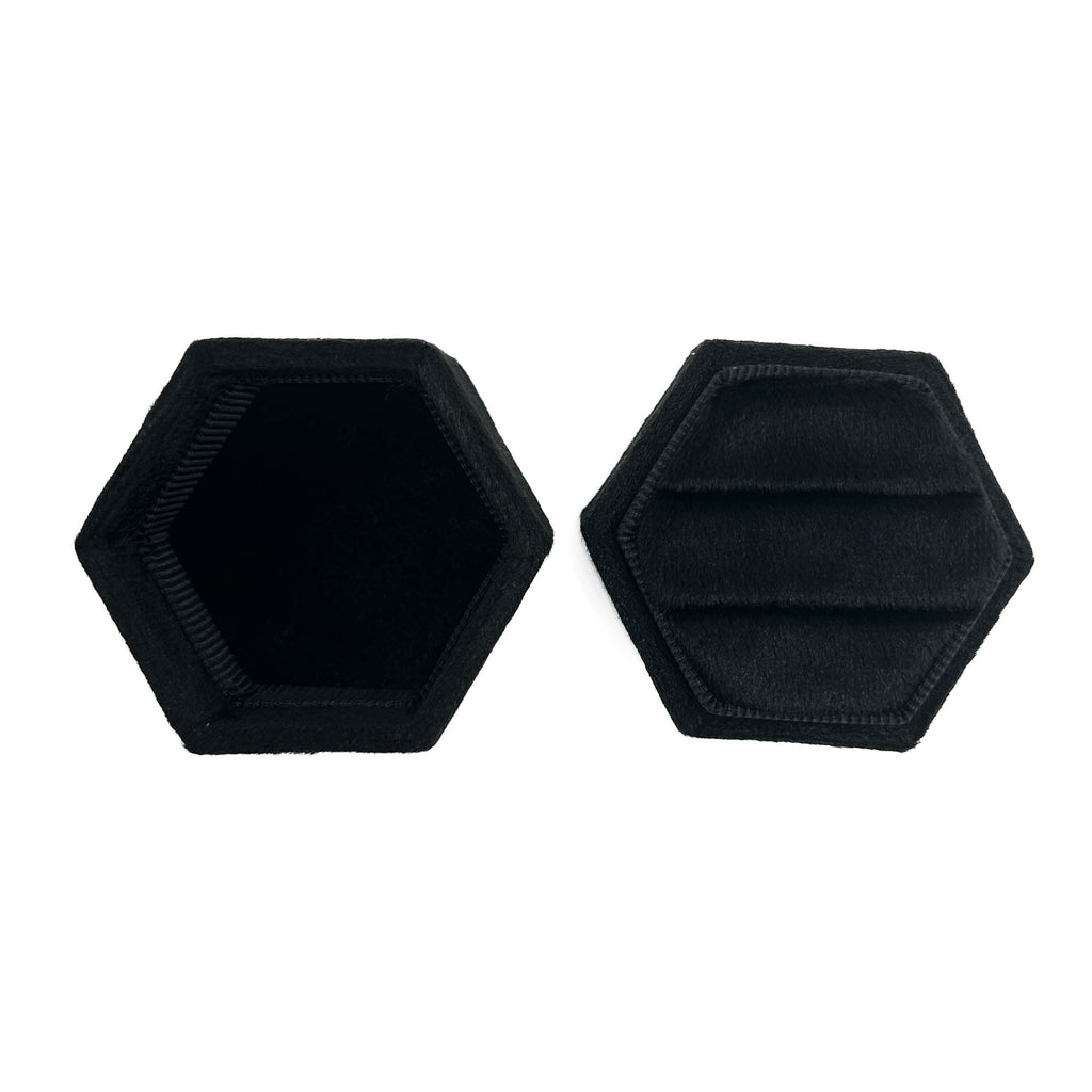 Black Hexagon 'Love you to Death' Ring Box