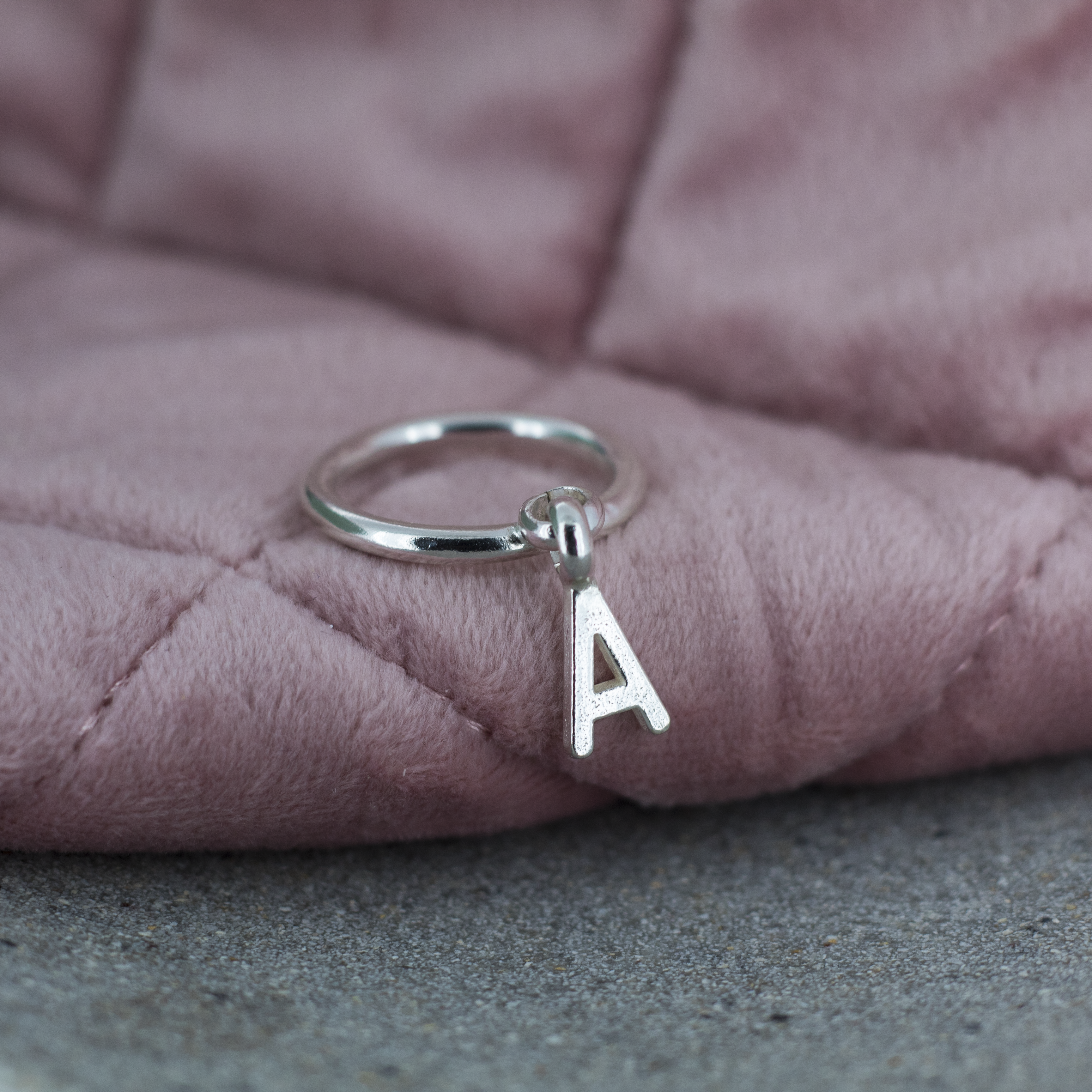 Alphabet Dangle Ring