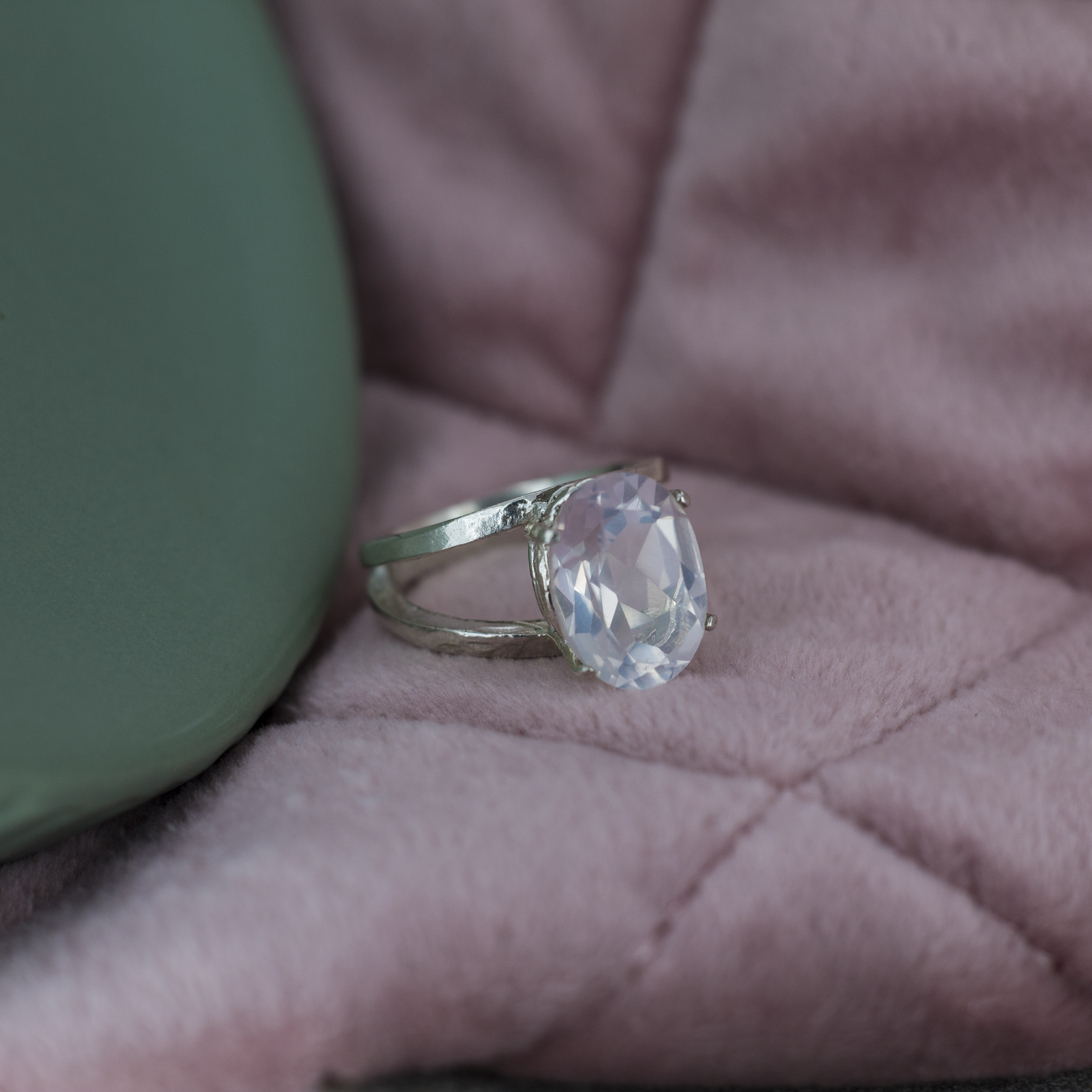 Maxi Double Empire Ring Rose Quartz