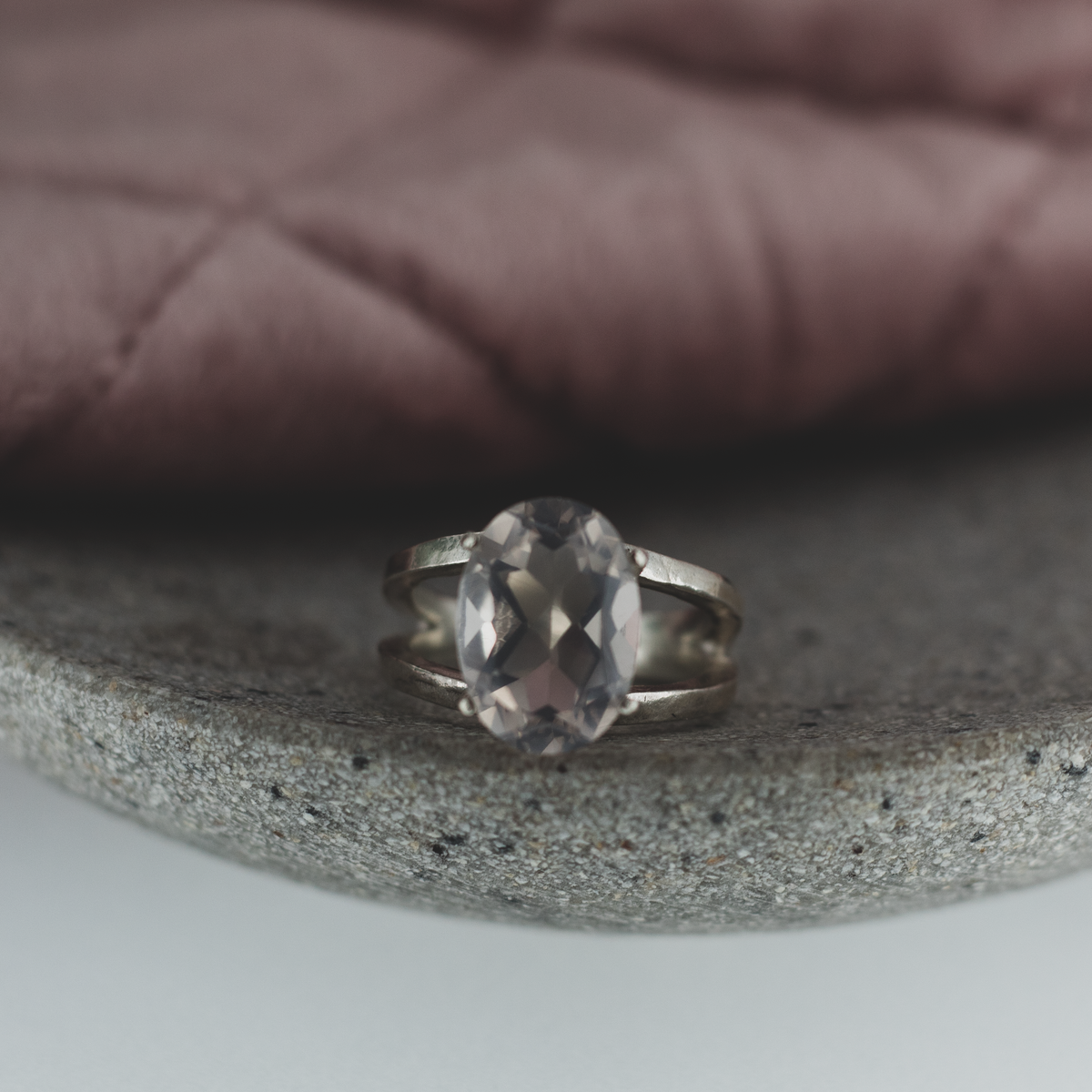 Maxi Double Empire Ring Rose Quartz