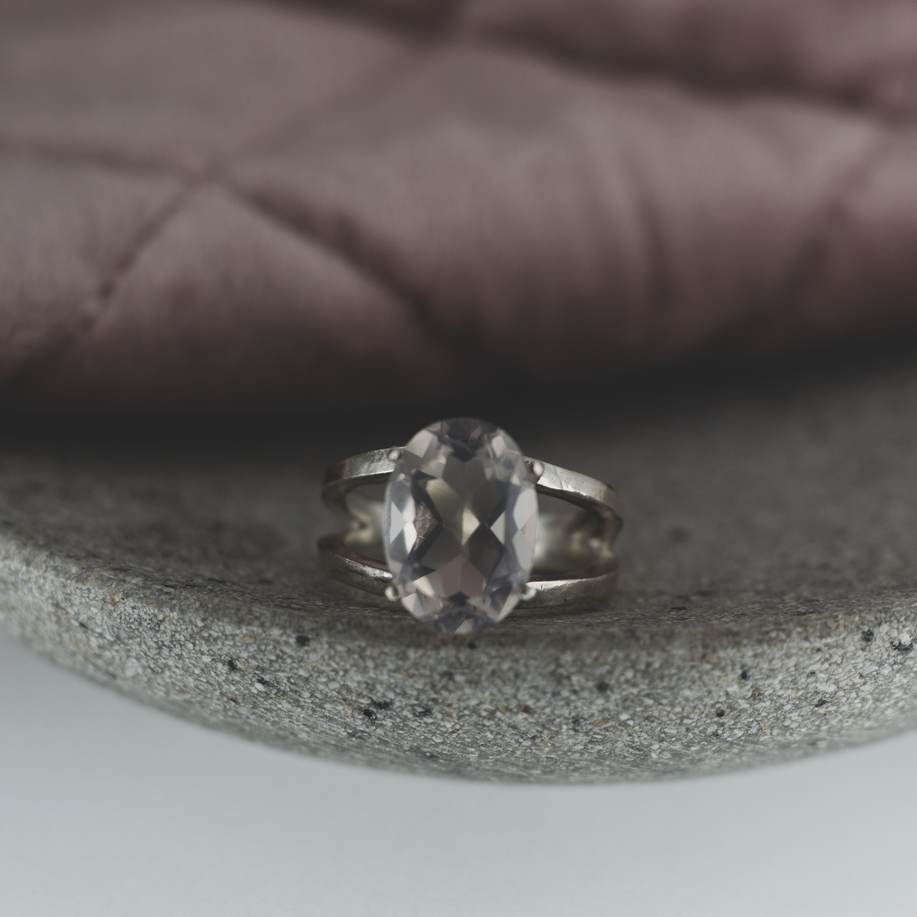 Maxi Double Empire Ring Rose Quartz