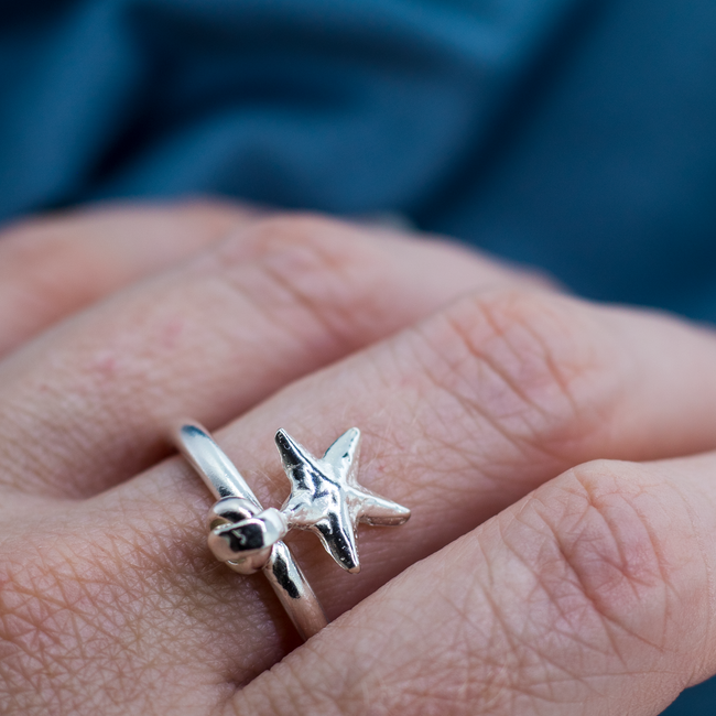 Starfish Dangle Ring