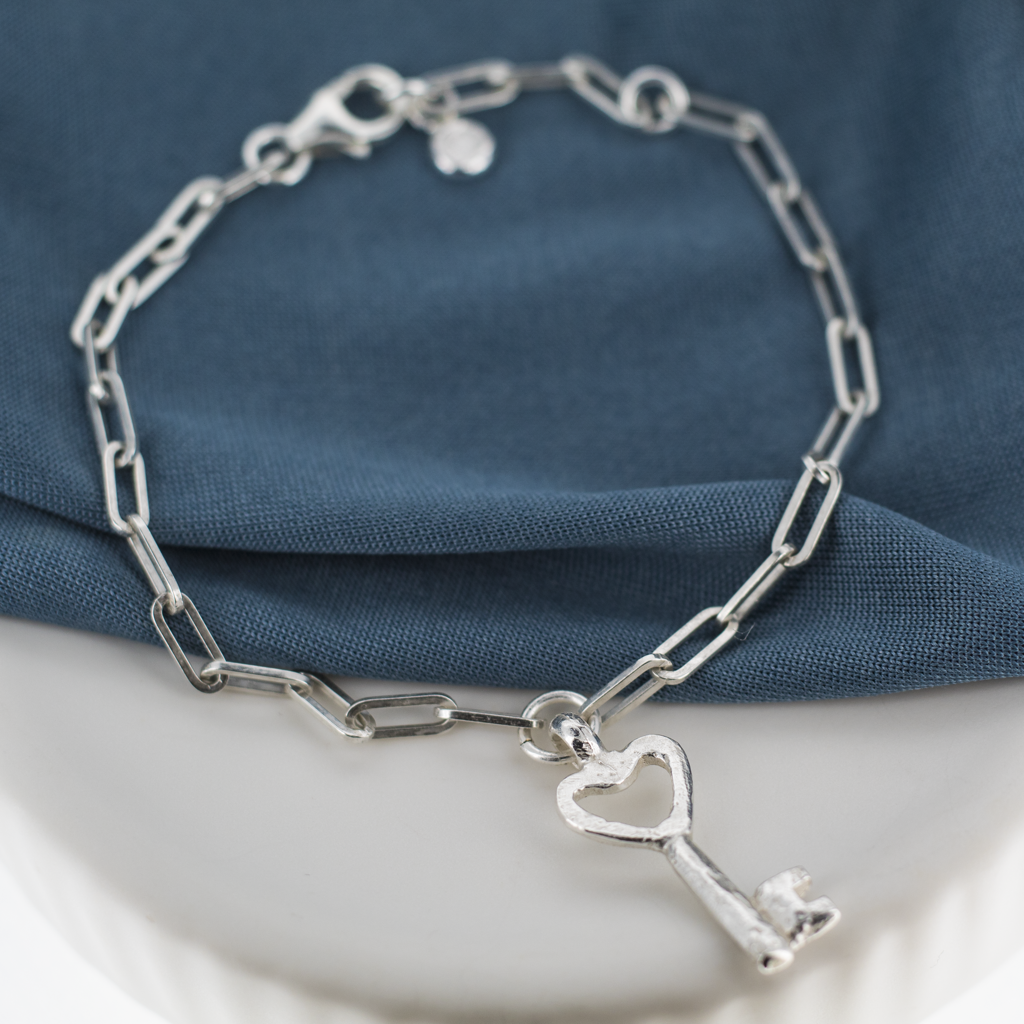 Key to my Heart  Trace Chain Bracelet