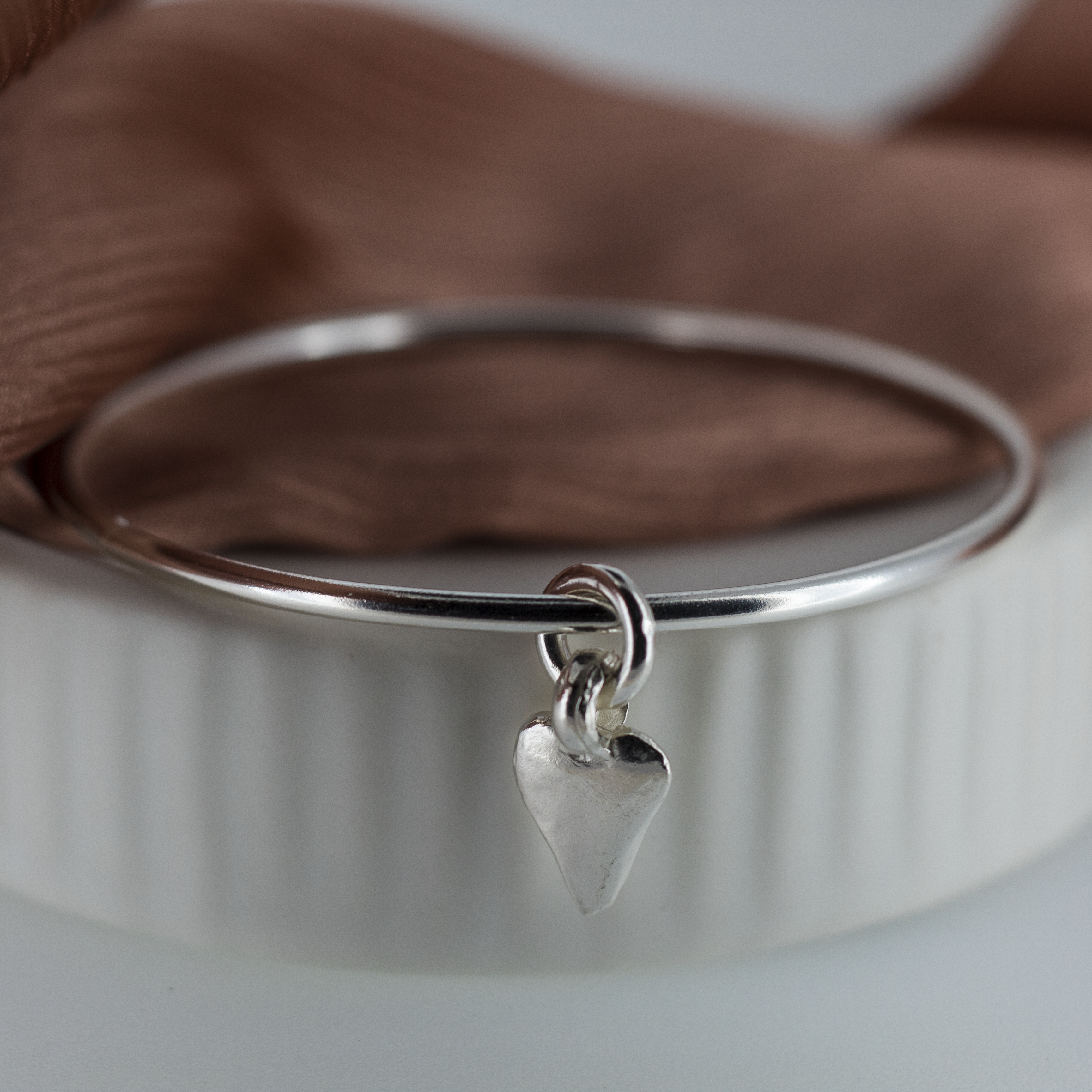 Heart Charm Bangle