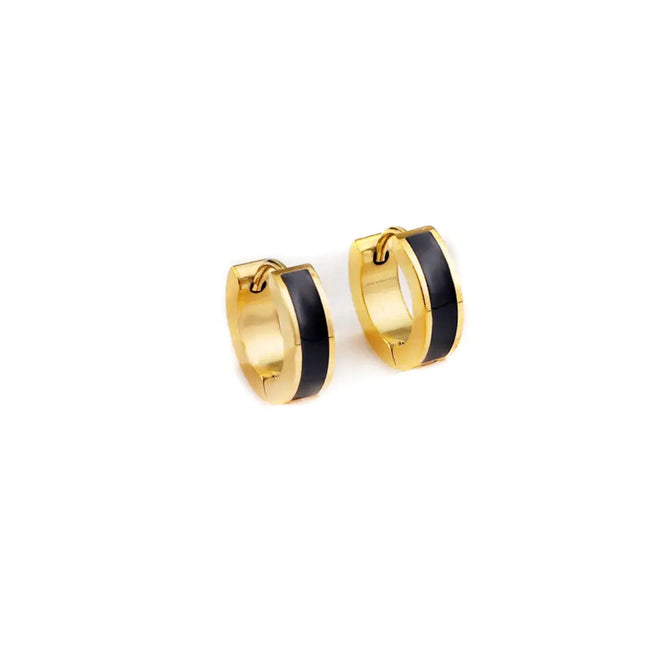 Arracadas Alice Luxe chapadas en oro de 18k negras