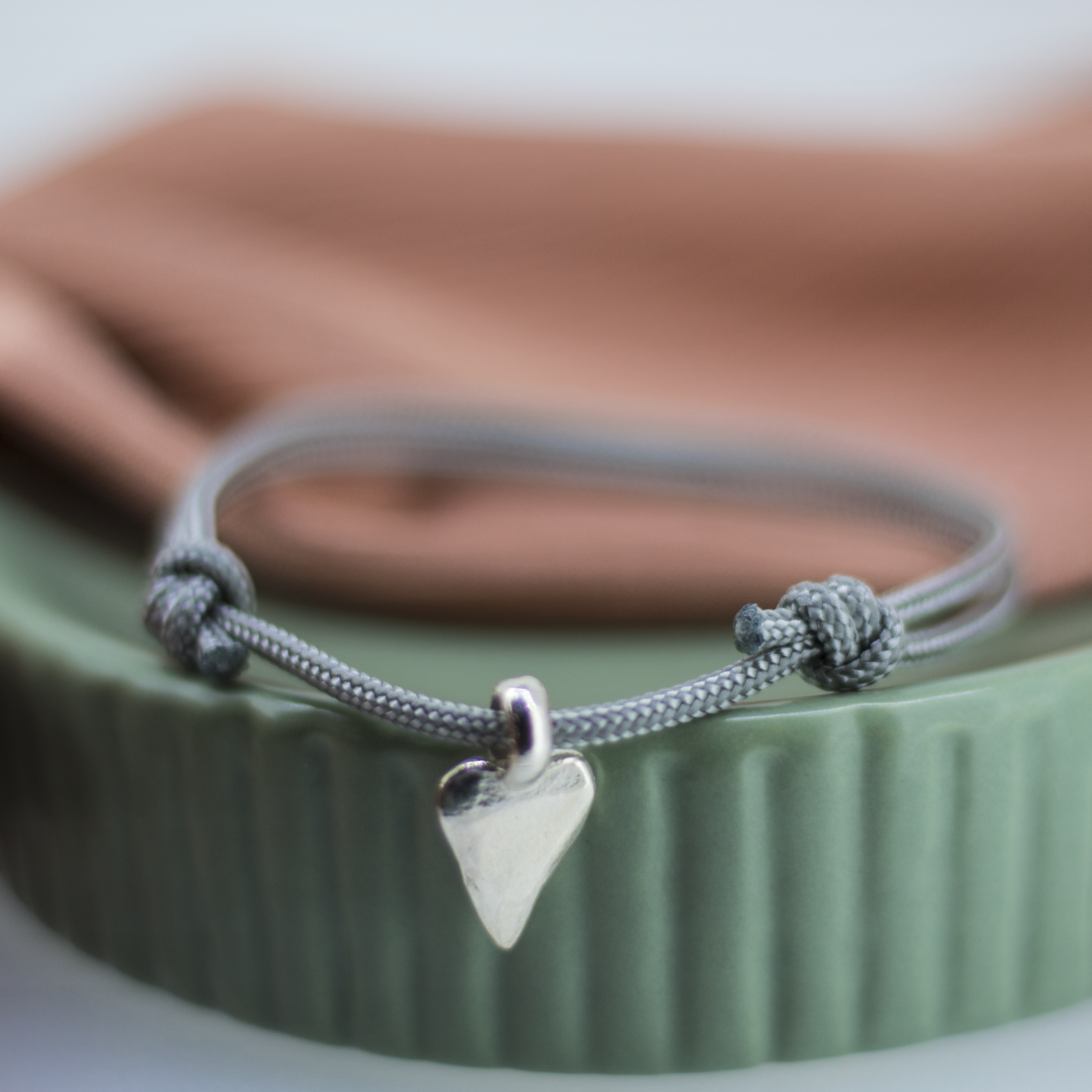 Heart Charm Rope Bracelet