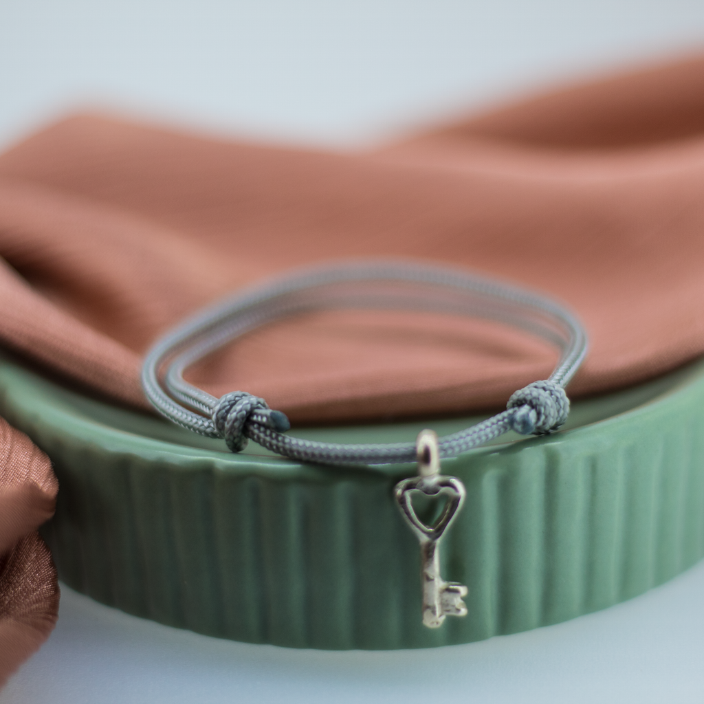 Key to my Heart  Charm Rope Bracelet
