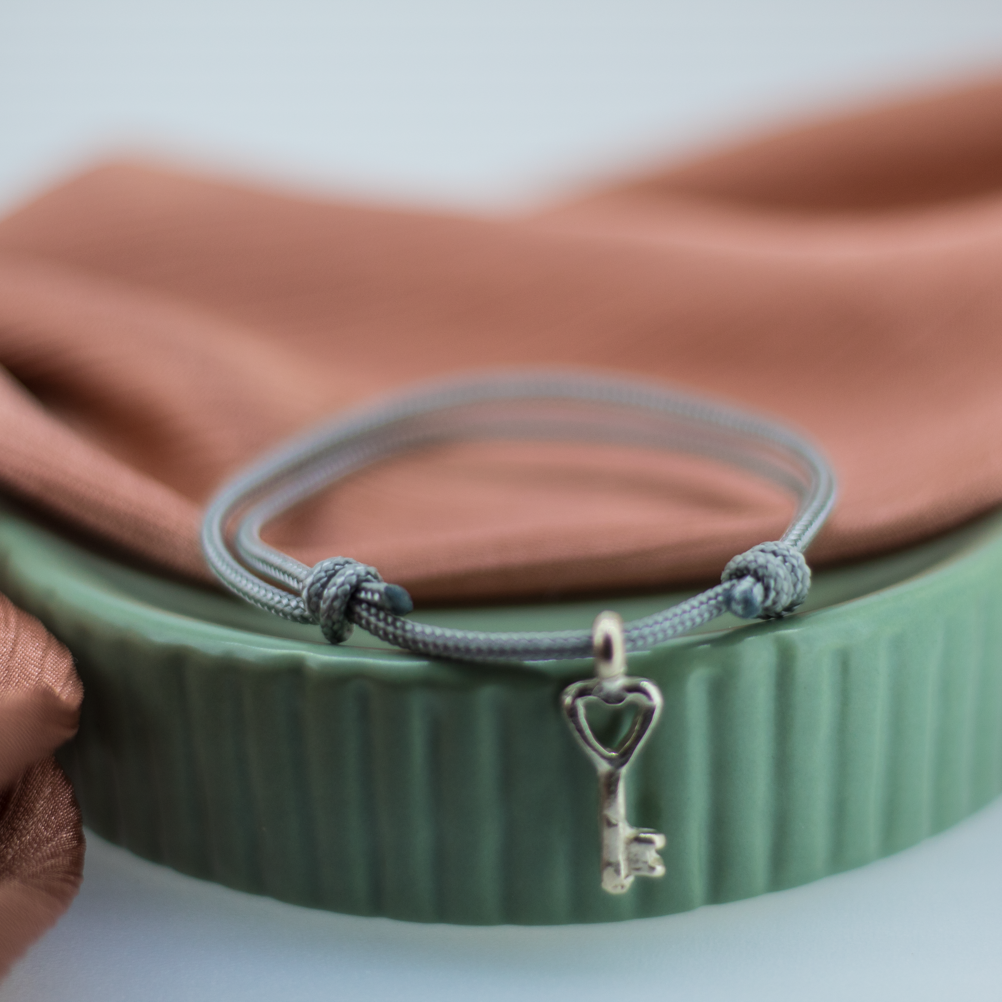 Key to my Heart  Charm Rope Bracelet