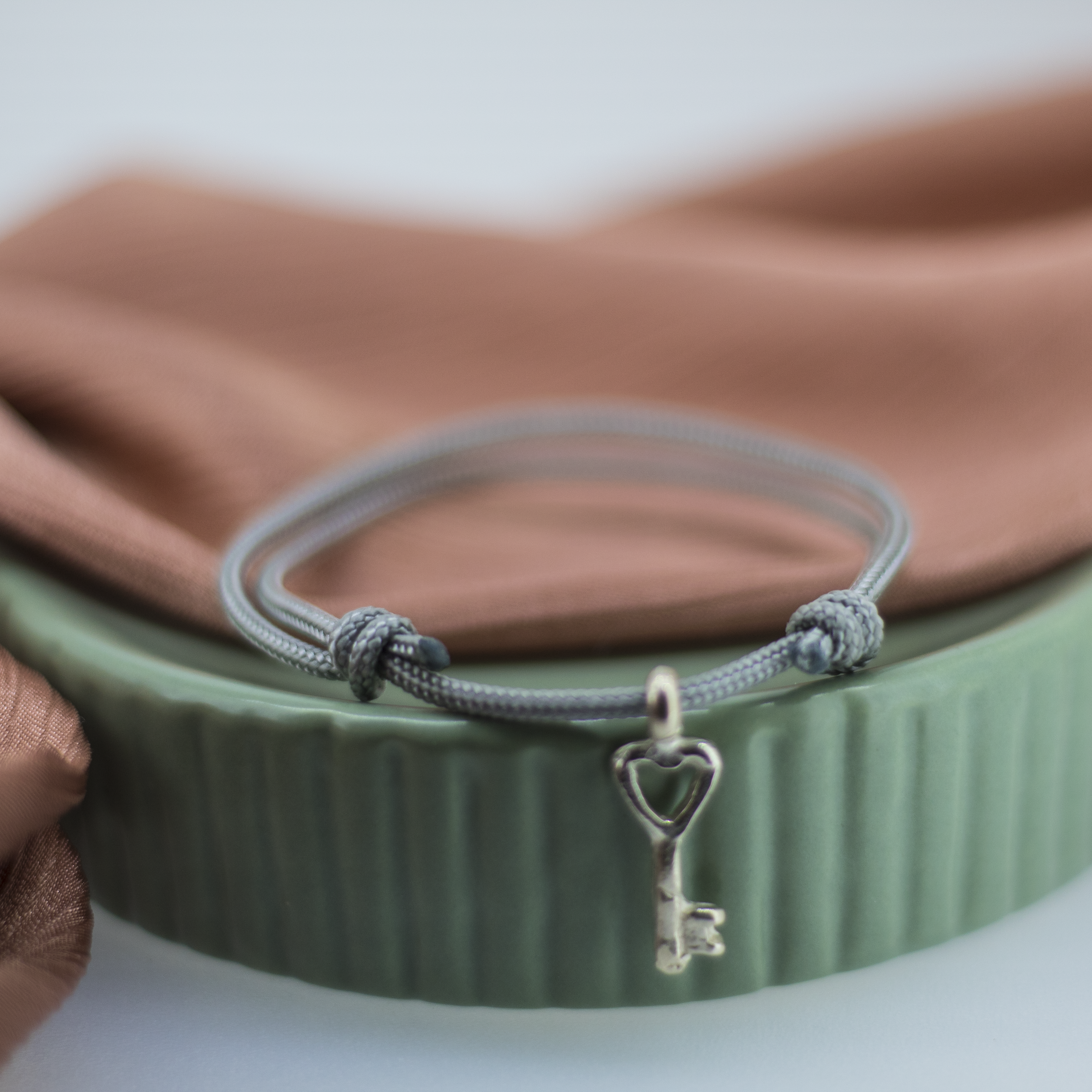 Key to my Heart  Charm Rope Bracelet