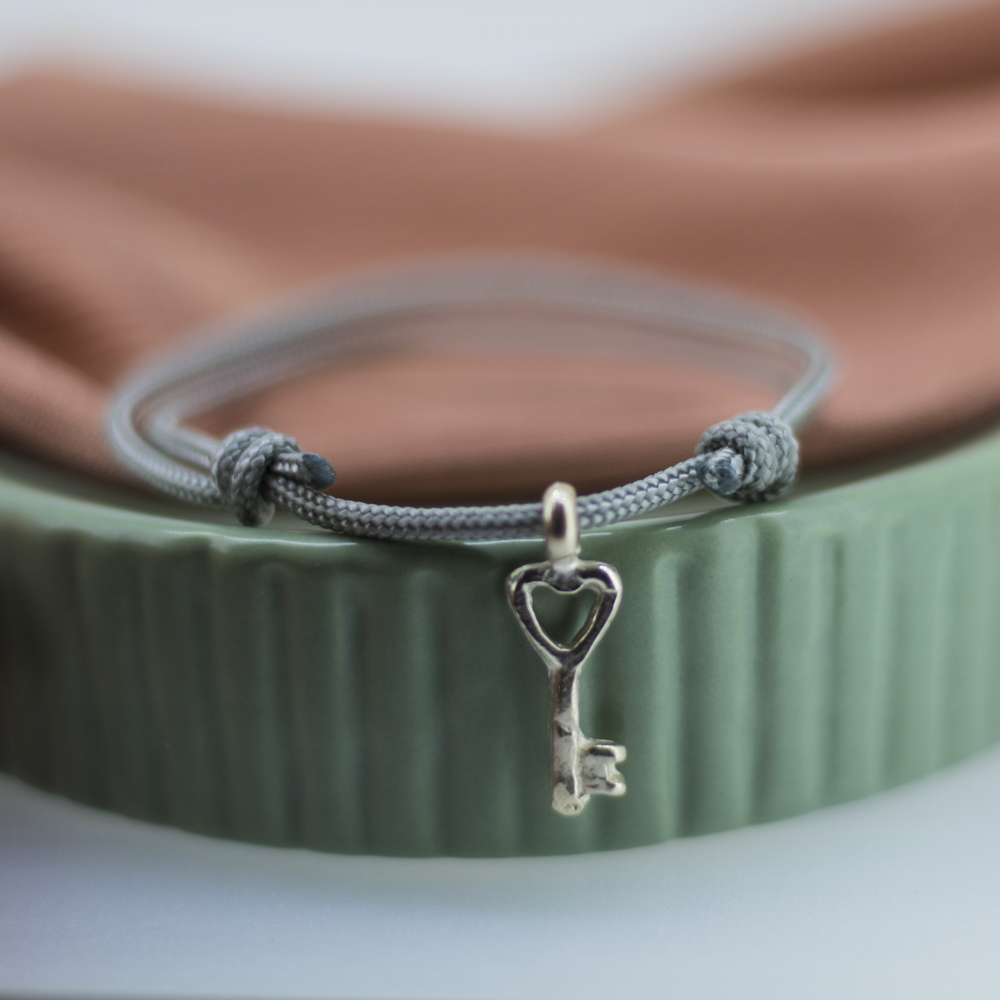 Key to my Heart  Charm Rope Bracelet