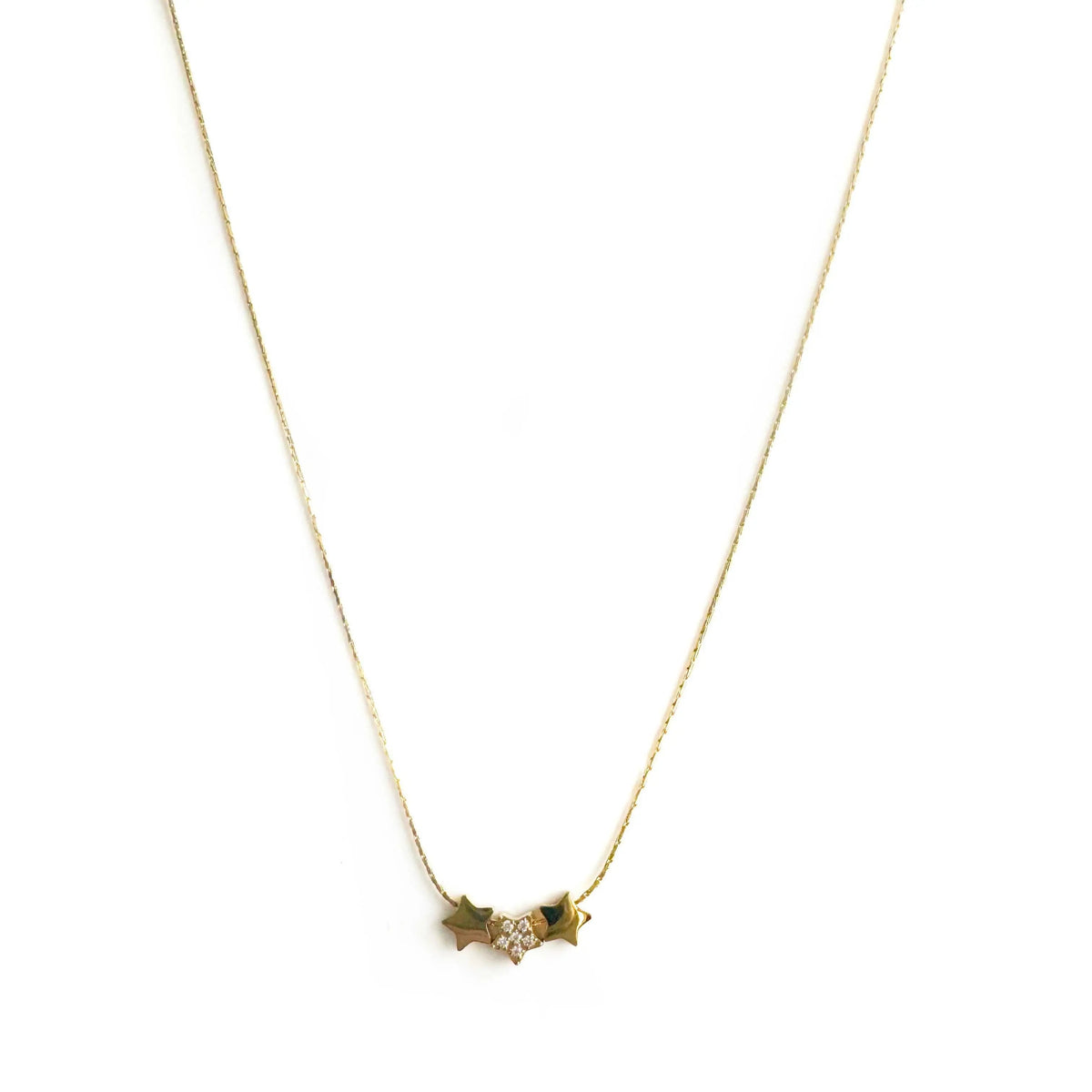 Cassiopeia Luxe 18 Karat vergoldete zarte Sternen-Halskette