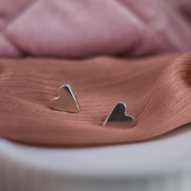 Large Heart Studs