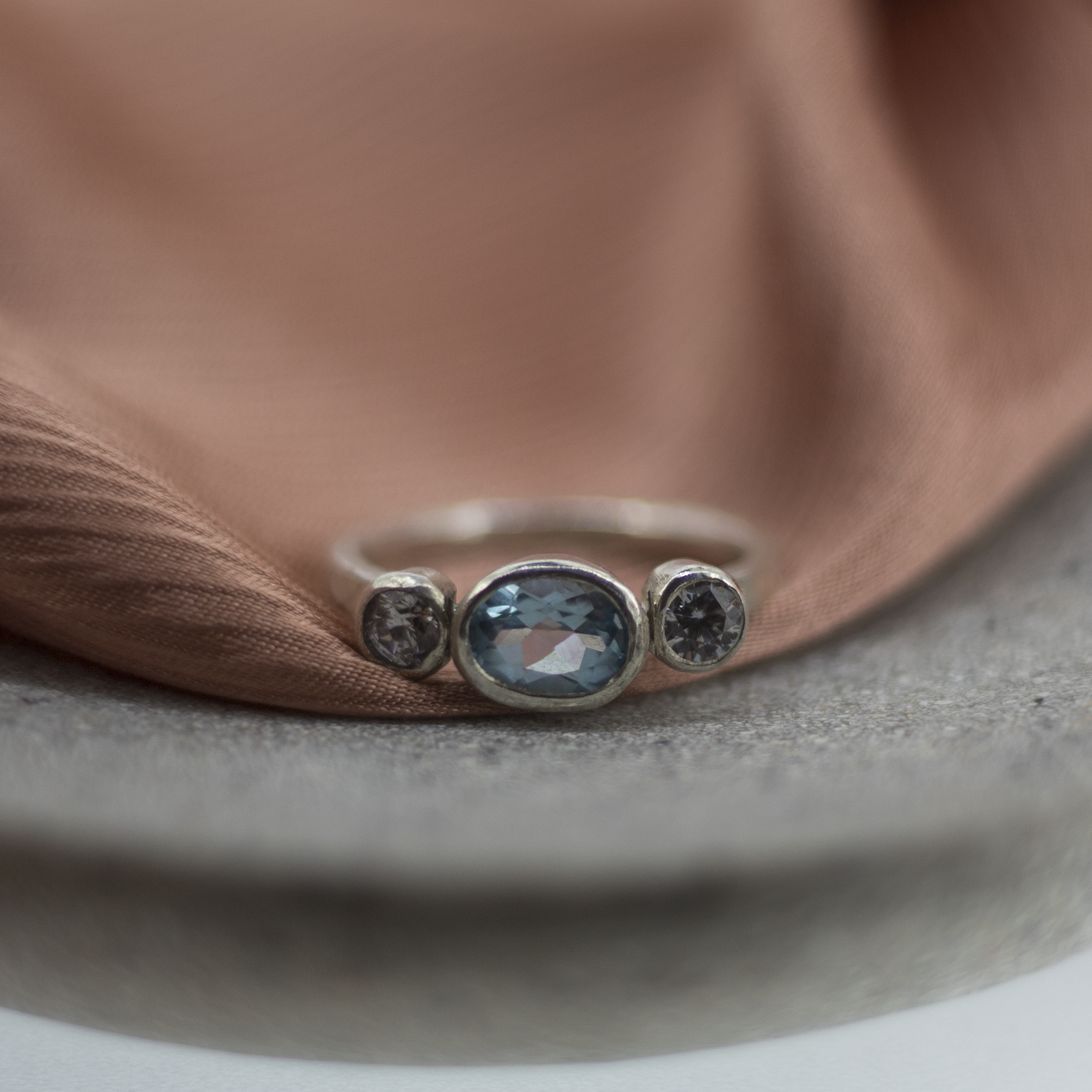 Aquamarine Trilogy Ring