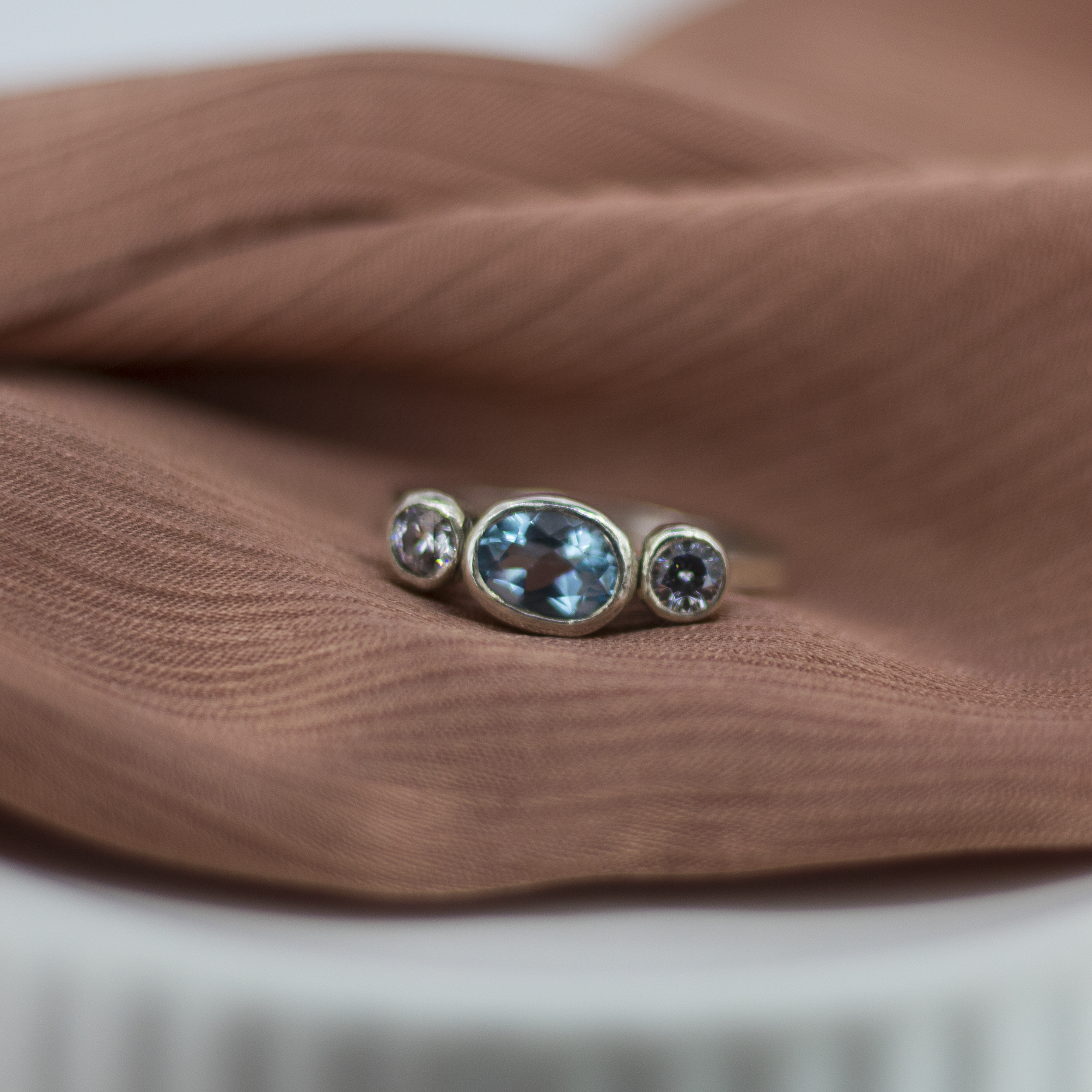 Aquamarine Trilogy Ring