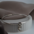 Crescent Moon Charm Bangle