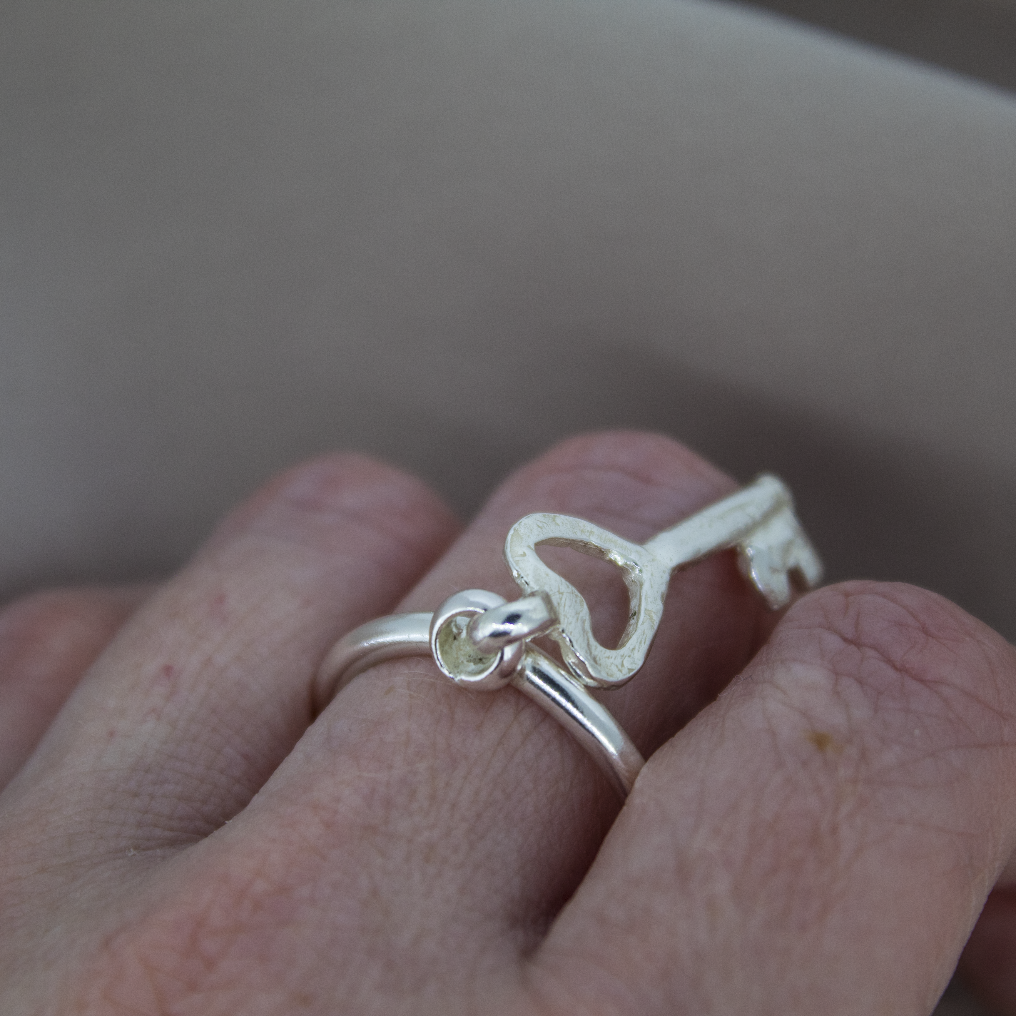 Key to My Heart Dangle Ring