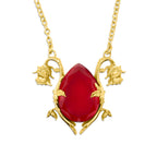 Gold Cursed Bloom Rose Gemstone Necklace