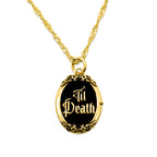 Gold Til Death Locket Necklace