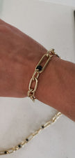 Einzigartiges, einmaliges Armband/Halskette aus Hämatit mit anpassbarer Silberkette