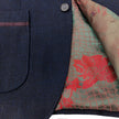 Blazer de tweed entallado azul marino