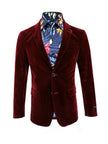 Burgundy Velvet Blazer