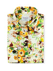 Yellow Brown Floral Print Shirt