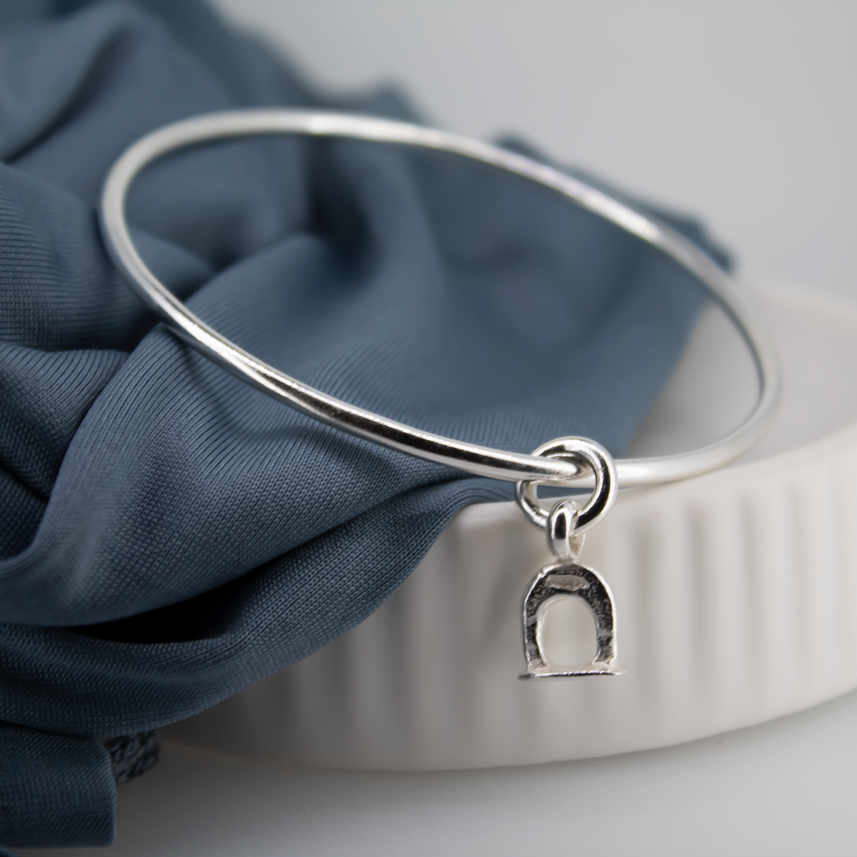 Equestrian Stirrup Charm Bangle